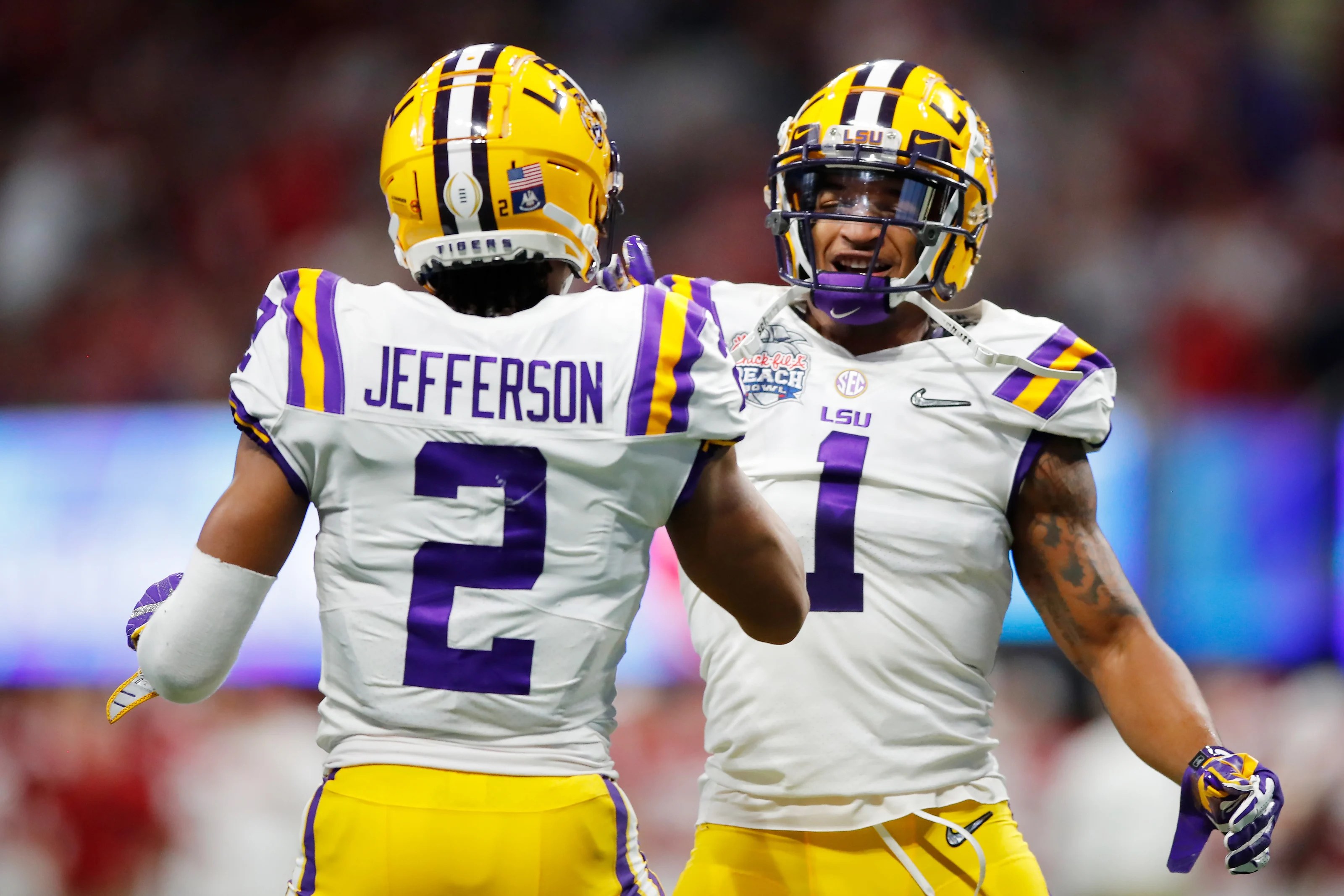 Ja'Marr Chase and Justin Jefferson shined for the LSU Tigers in college