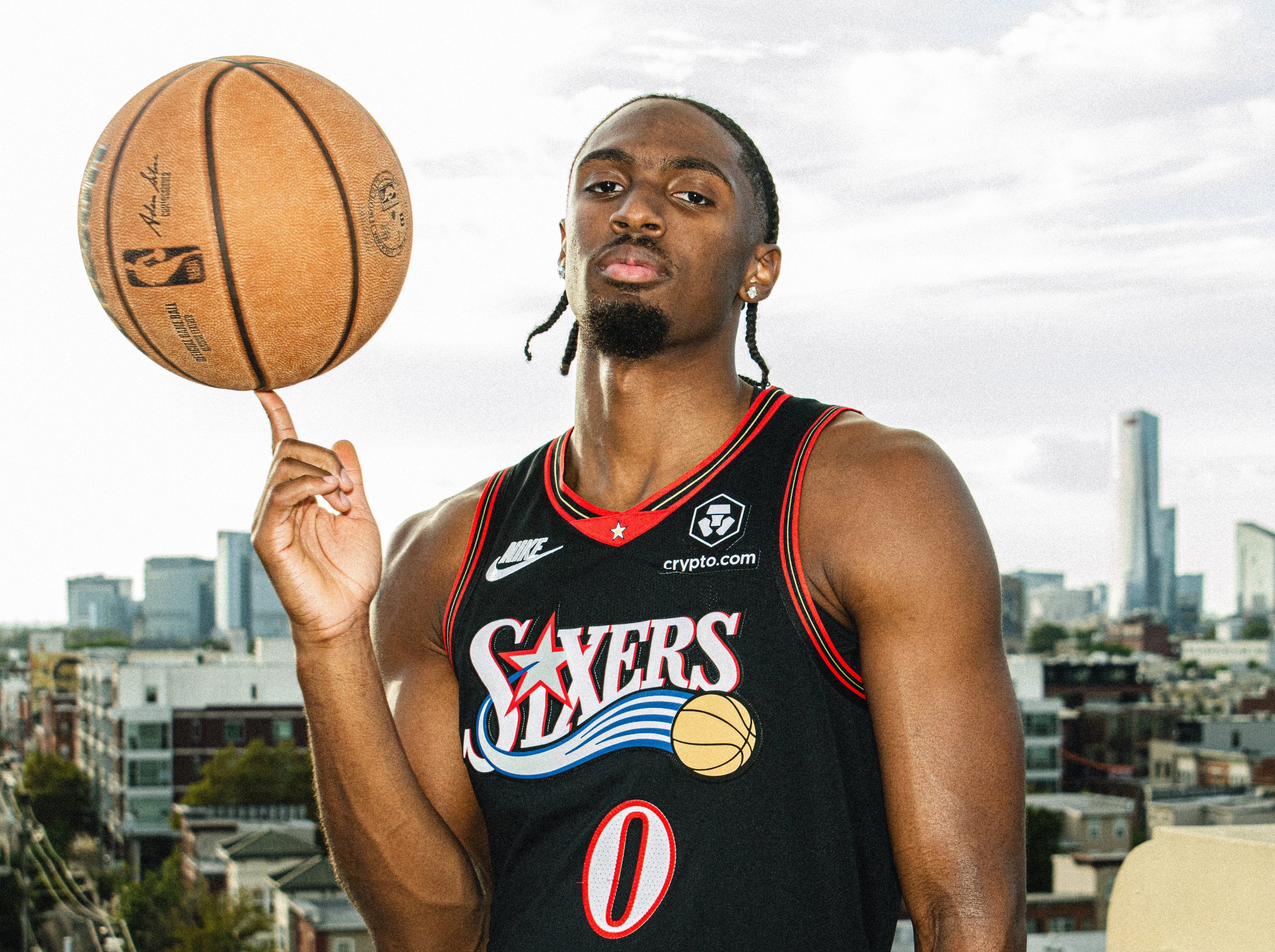 Tyrese Maxey...not smiling? Why would they even take a picture like that?